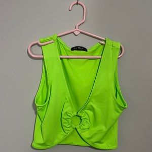 Neon green tank top